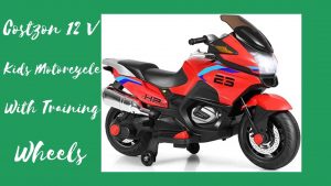 Costzon 12 V Kids Motorcycle With Training Wheels
