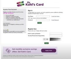 MyKohlsCard com sign in