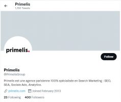 Twitter Handle of primelis com
