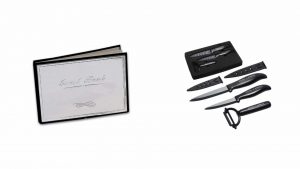 guest book and knife set