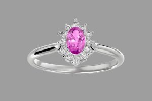 Oval-Cut Pink Sapphire
